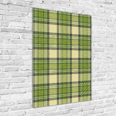 Foto auf glas vertikales Grün kariert