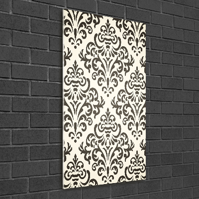 Glasbild vertikales Ornamenthintergrund
