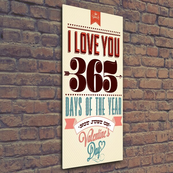 Foto auf glas vertikales Valentinstag