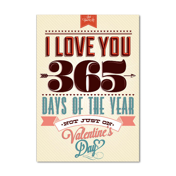 Foto auf glas vertikales Valentinstag