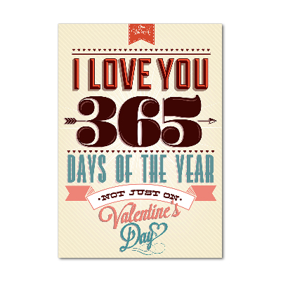 Foto auf glas vertikales Valentinstag