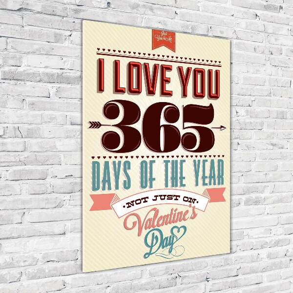 Foto auf glas vertikales Valentinstag