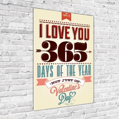 Foto auf glas vertikales Valentinstag