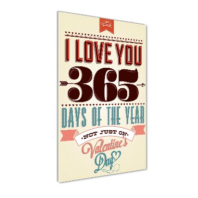 Foto auf glas vertikales Valentinstag