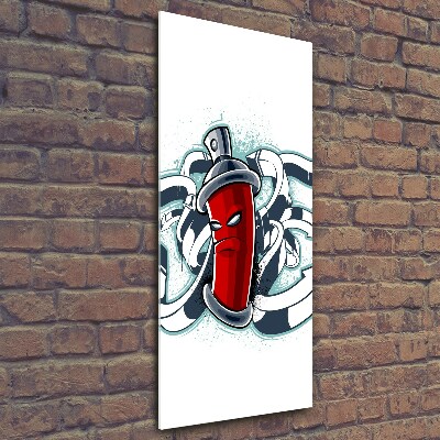 Glasbild vertikales Graffiti