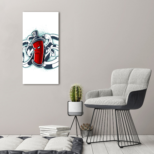 Glasbild vertikales Graffiti