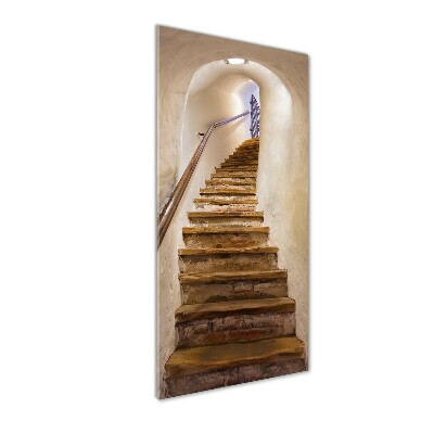 Glasbild vertikales Treppe im Schloss