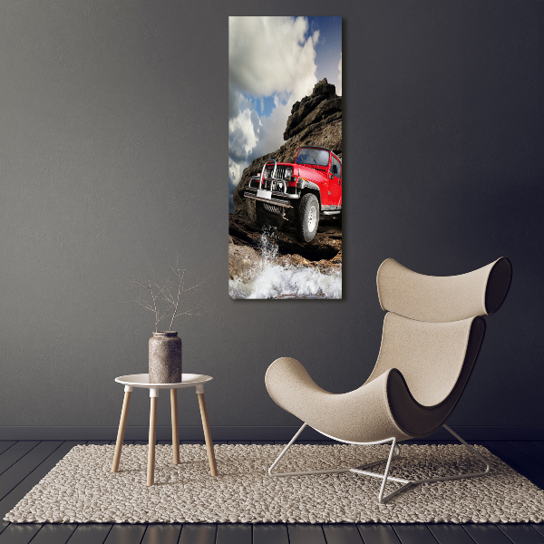 Bild aus glas vertikales Geländewagen