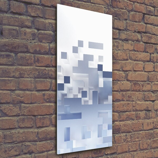 Foto auf glas vertikales Würfelabstraktion