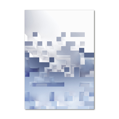 Foto auf glas vertikales Würfelabstraktion