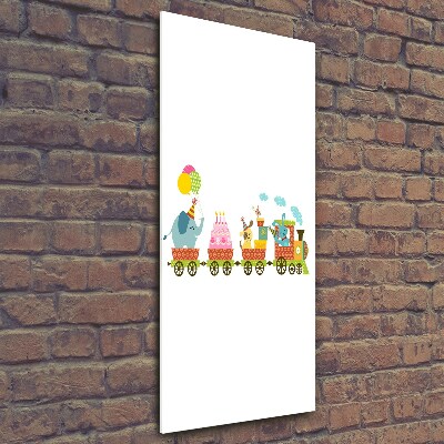 Foto auf glas vertikales Fröhlicher Zug