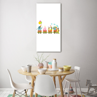 Foto auf glas vertikales Fröhlicher Zug