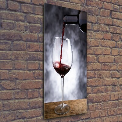 Glasbild vertikales Rotwein