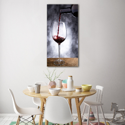Glasbild vertikales Rotwein