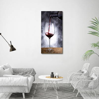 Glasbild vertikales Rotwein