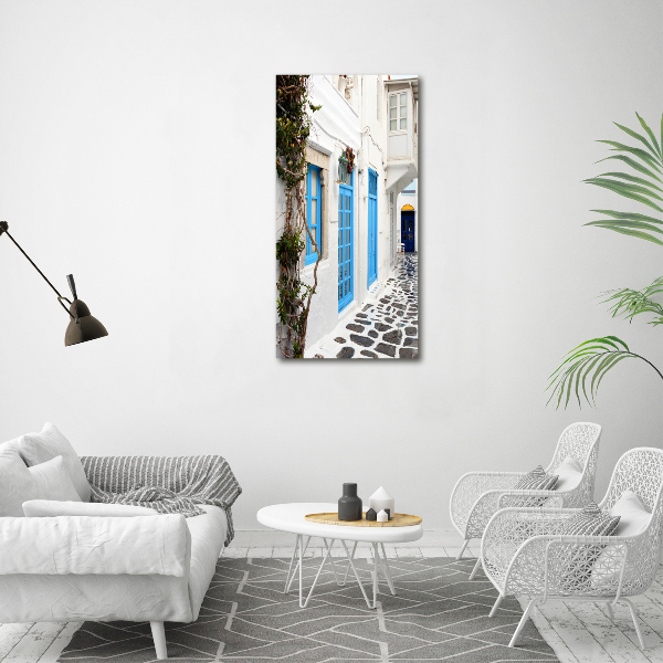 Bild aus glas vertikales Griechische Straßen