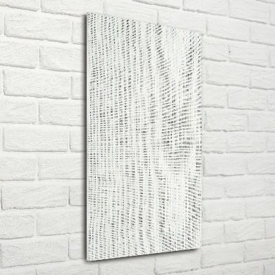 Bild aus glas vertikales Weißes Leinen