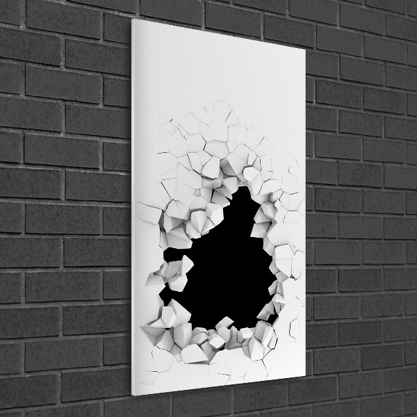 Foto auf glas vertikales Loch in der Wand