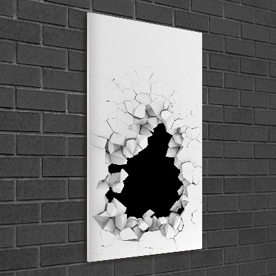 Foto auf glas vertikales Loch in der Wand