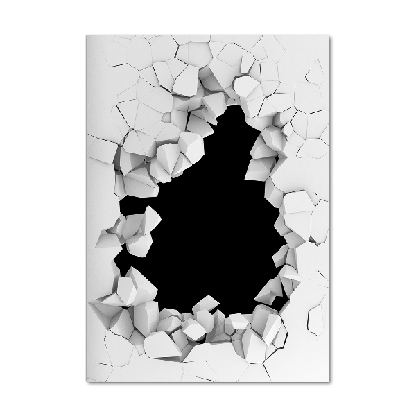 Foto auf glas vertikales Loch in der Wand