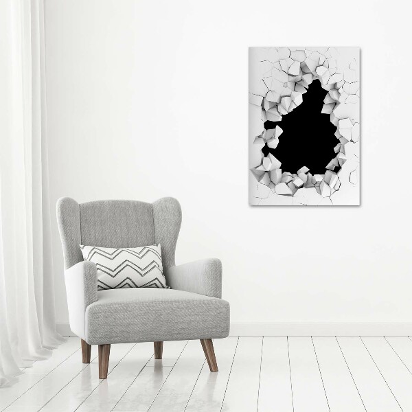 Foto auf glas vertikales Loch in der Wand