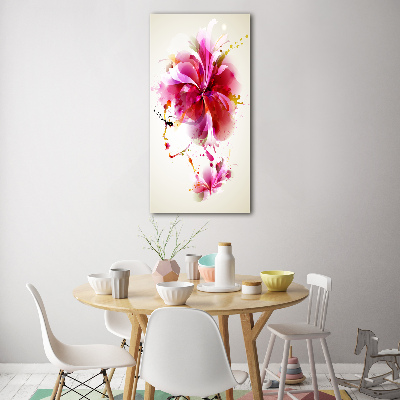 Bild aus glas vertikales Abstrakte Frau