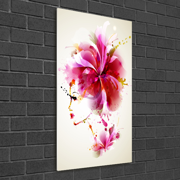 Bild aus glas vertikales Abstrakte Frau