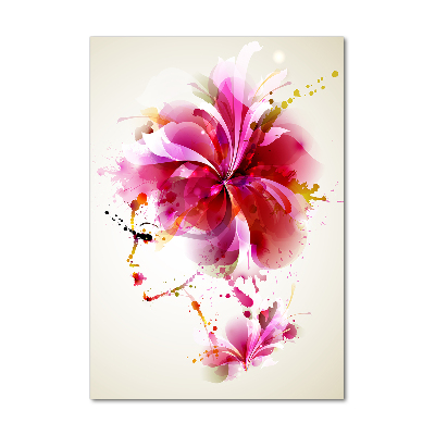 Bild aus glas vertikales Abstrakte Frau