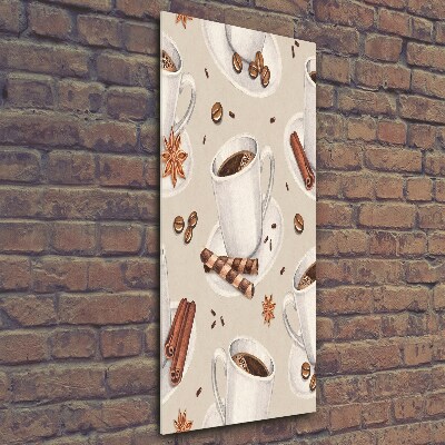 Foto auf glas vertikales Eine Tasse Kaffee