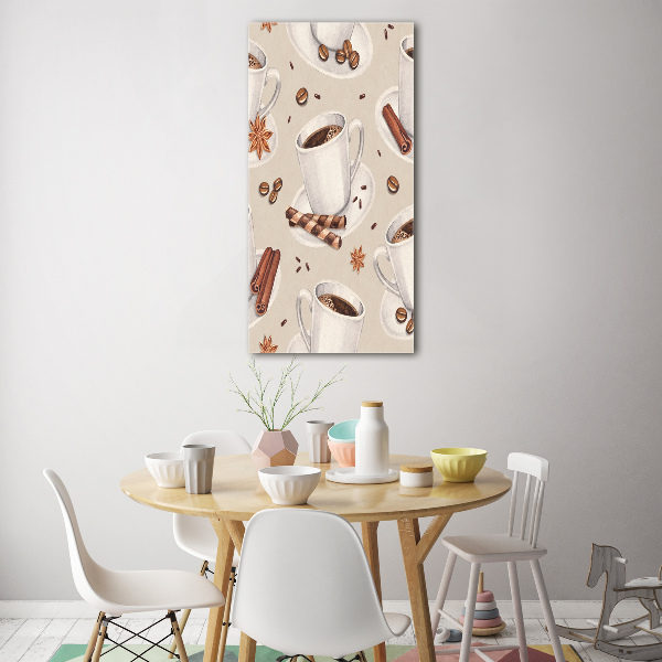 Foto auf glas vertikales Eine Tasse Kaffee