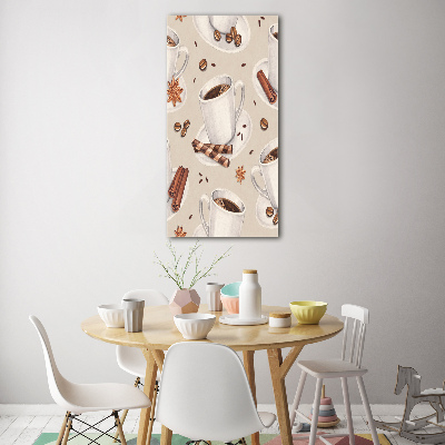 Foto auf glas vertikales Eine Tasse Kaffee