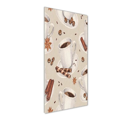 Foto auf glas vertikales Eine Tasse Kaffee