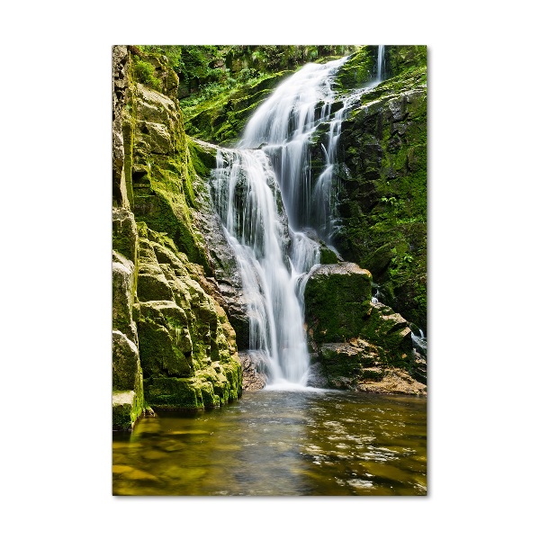 Bild aus glas vertikales Wasserfall
