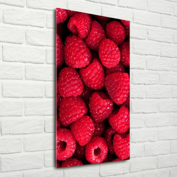 Bild aus glas vertikales Himbeeren