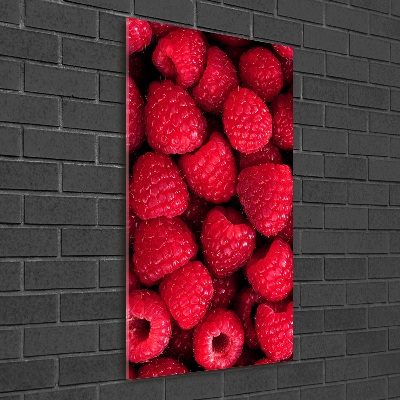Bild aus glas vertikales Himbeeren