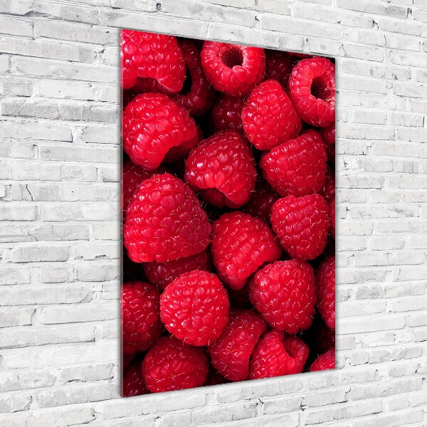 Bild aus glas vertikales Himbeeren