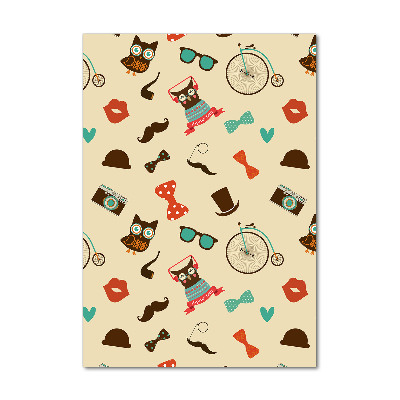 Bild aus glas vertikales Eulen-Fahrradbrille