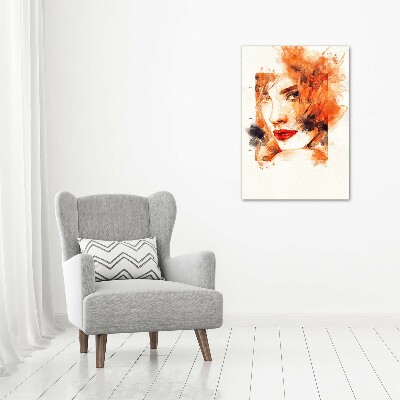 Foto auf glas vertikales Abstrakte Frau