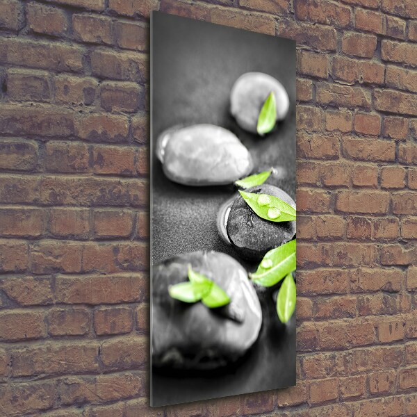Bild aus glas vertikales Blätter Zen-Steine