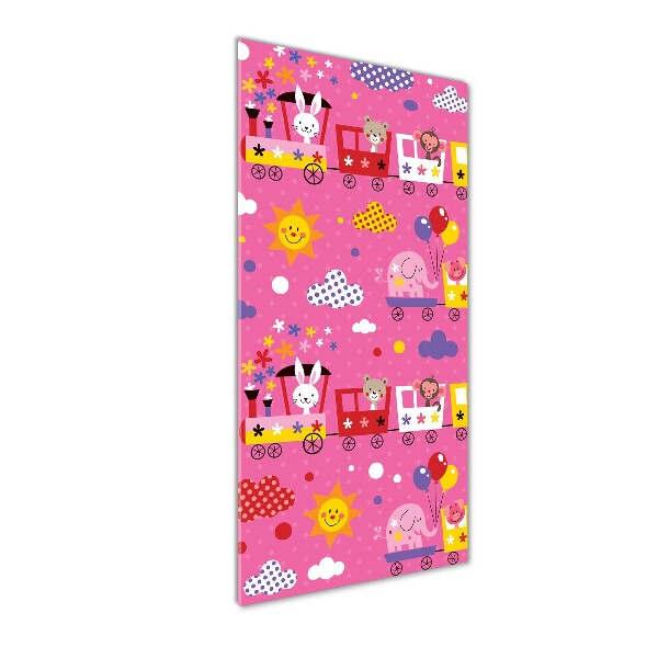 Foto auf glas vertikales Fröhlicher Zug