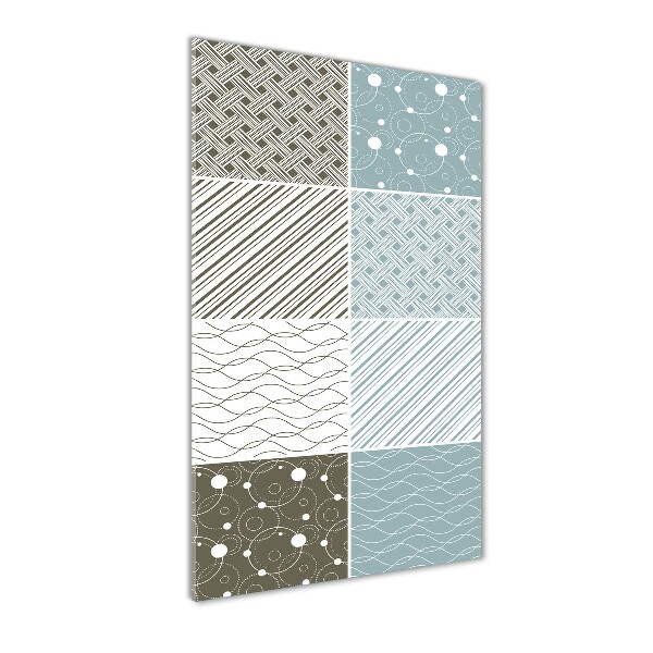 Glasbild vertikales Geometrische Muster