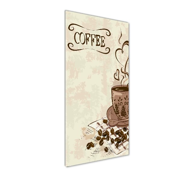 Bild aus glas vertikales Aromatischer Kaffee