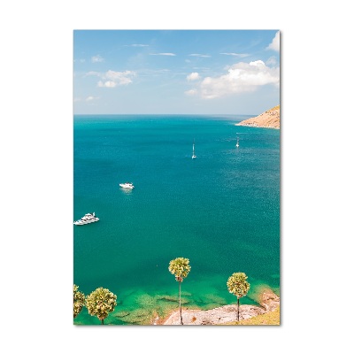 Glasbild vertikales Yachten Thailand