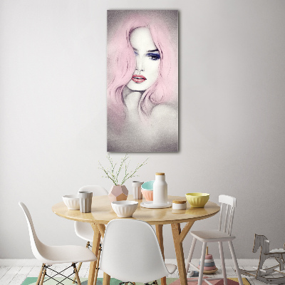 Foto auf glas vertikales Abstrakte Frau