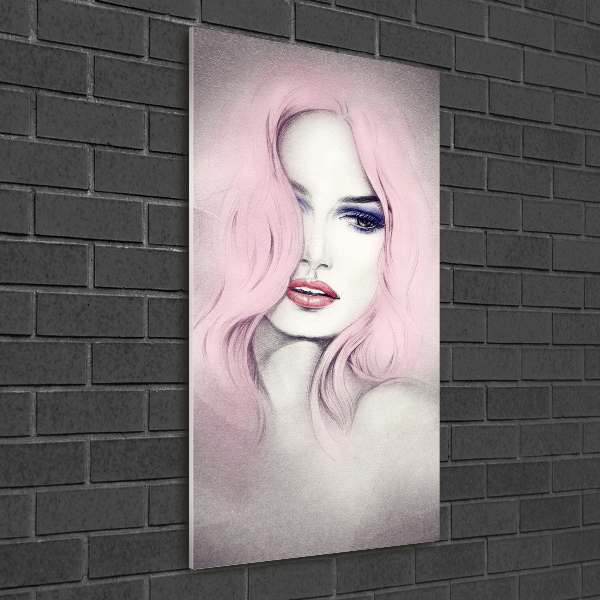 Foto auf glas vertikales Abstrakte Frau