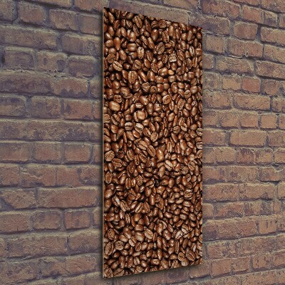 Glasbild vertikales Kaffeebohnen