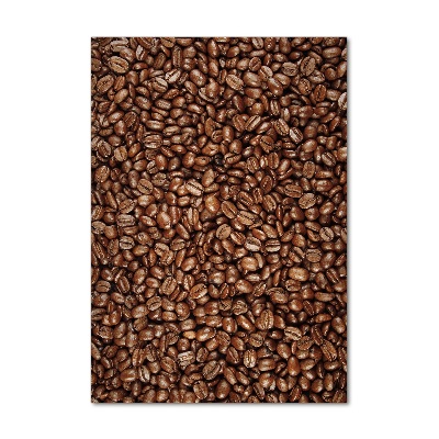 Glasbild vertikales Kaffeebohnen