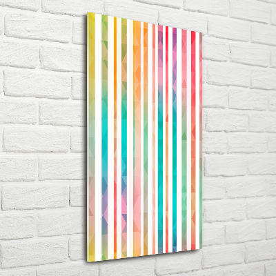 Foto auf glas vertikales Bunte Streifen