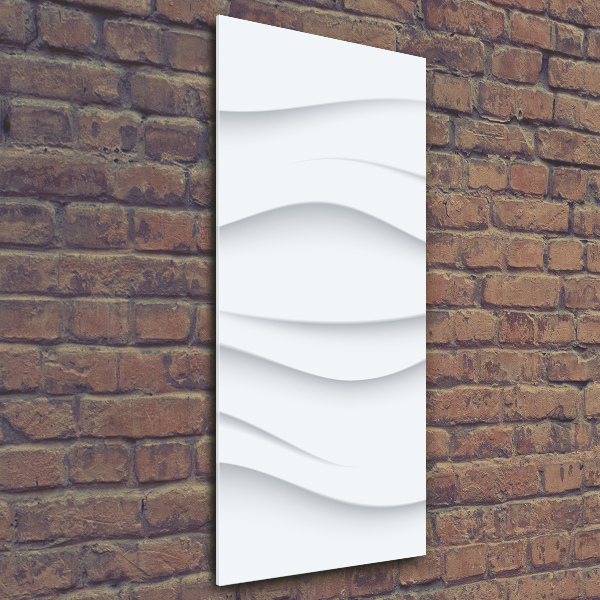 Glasbild vertikales Abstrakte Wellen