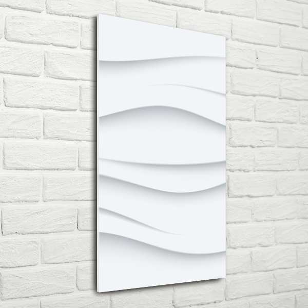 Glasbild vertikales Abstrakte Wellen